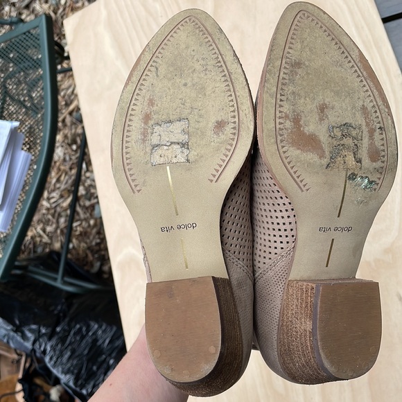 DOLCE VITA Perforated Suede Almond Toe Booties size 5.5 - Picture 9 of 11